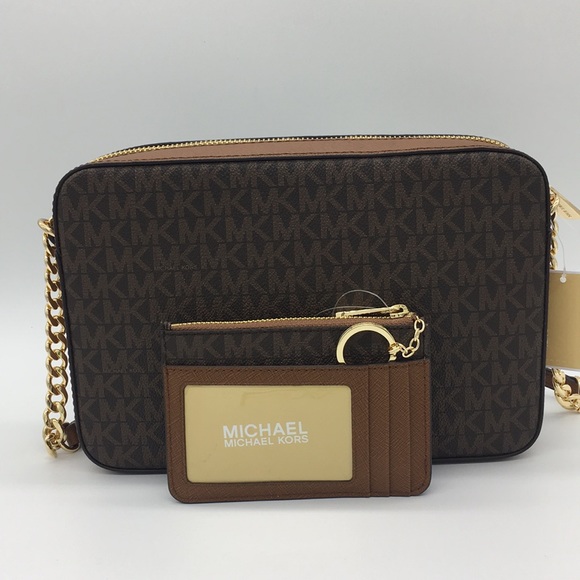 MICHAEL KORS LG EW CROSSBODY Bag&Coinpouch Brown - Picture 2 of 8